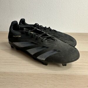 Size 3.5 adidas Predator League FG J Black/Carbon Youth Soccer Cleats -